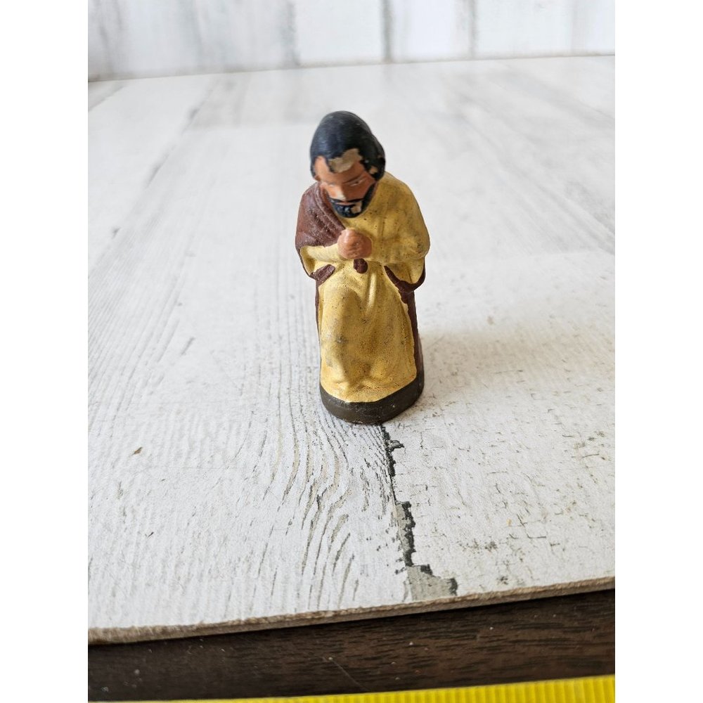 Vintage Germany Shepherd‎ Joseph Nativity village mini Xmas decor